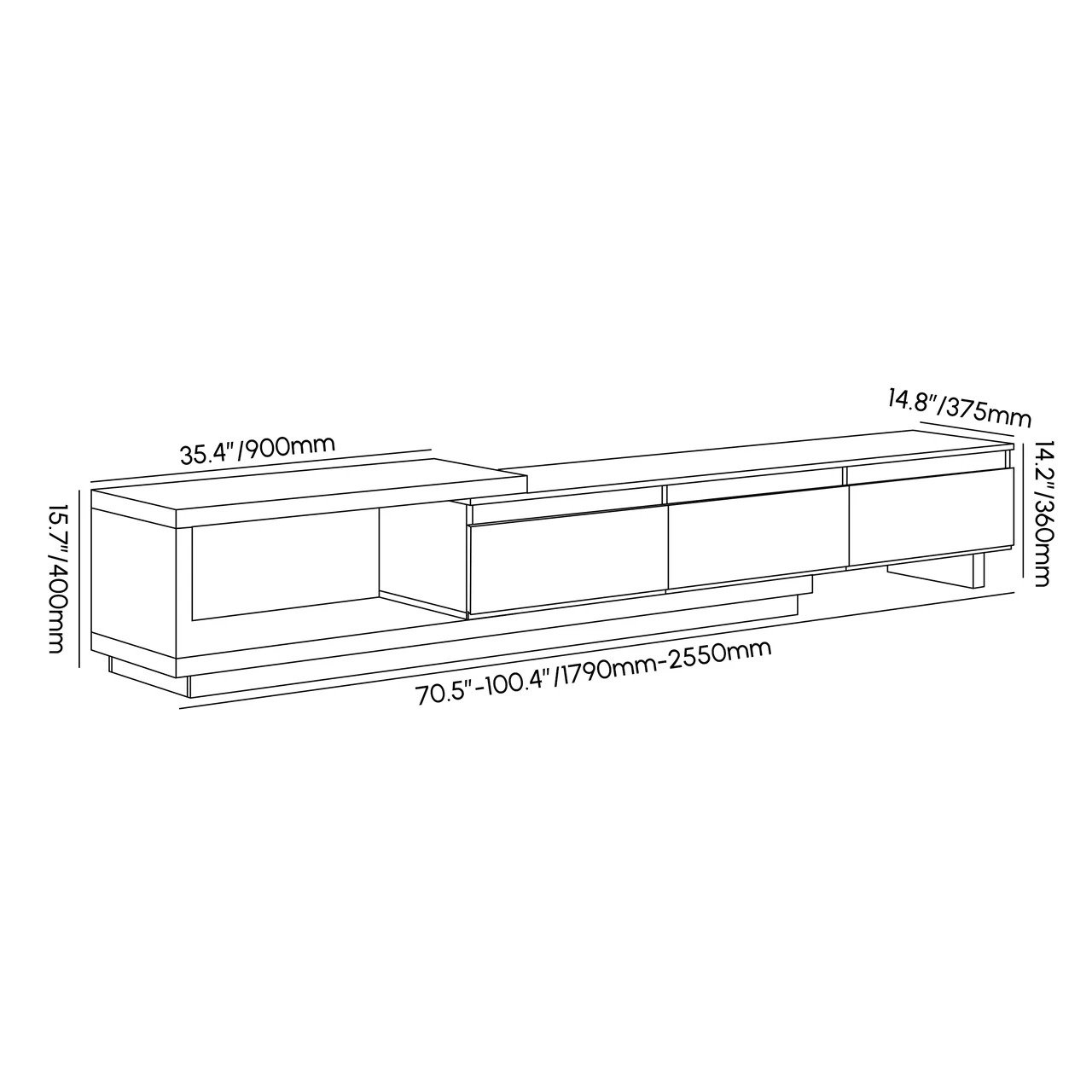 Extendable TV Stand view 5