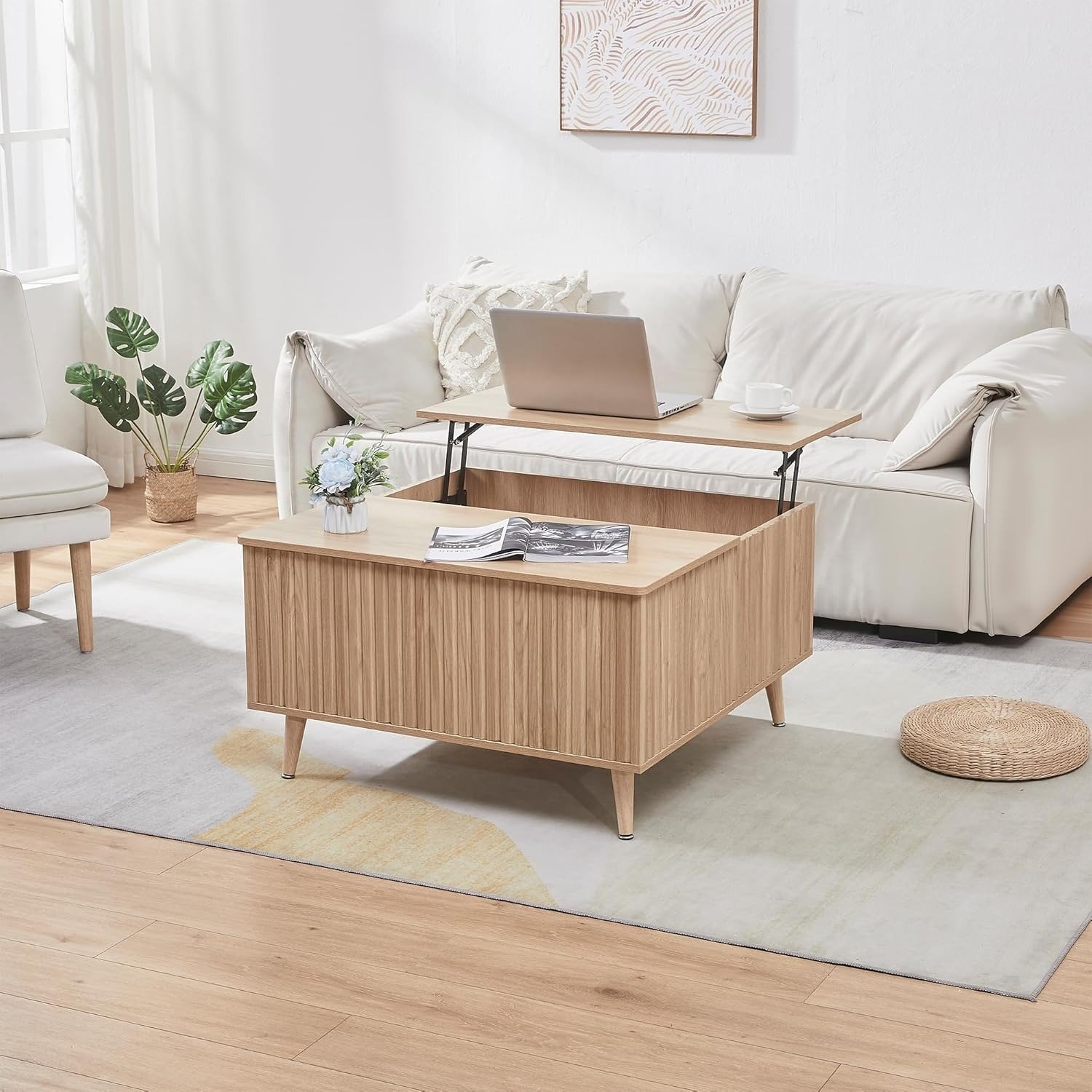 Lift TOP Coffee Table Storage OAK